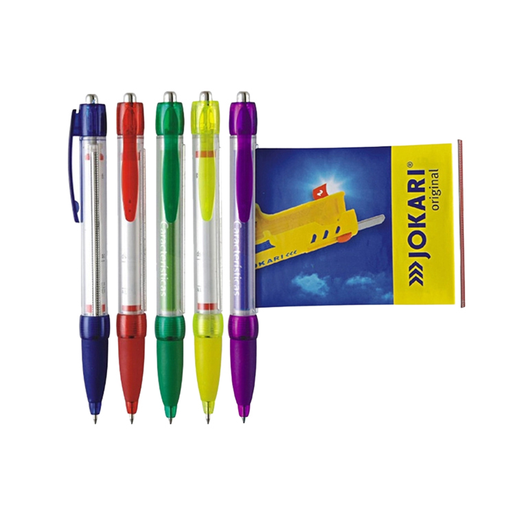 Promotion Advertising Logo Print Plastic Ball Pen CMYK Print Paper Pull Out Banner Pen