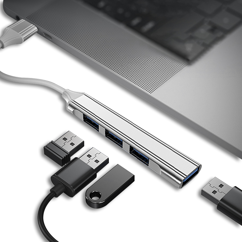 Порно-концентратор Usb 4 порта, оптовая продажа, 4-портовый USB-концентратор 4k, тонкий USB-разветвитель, 5 Гбит/с, концентратор драйвера, адаптер, док-станция для ноутбука