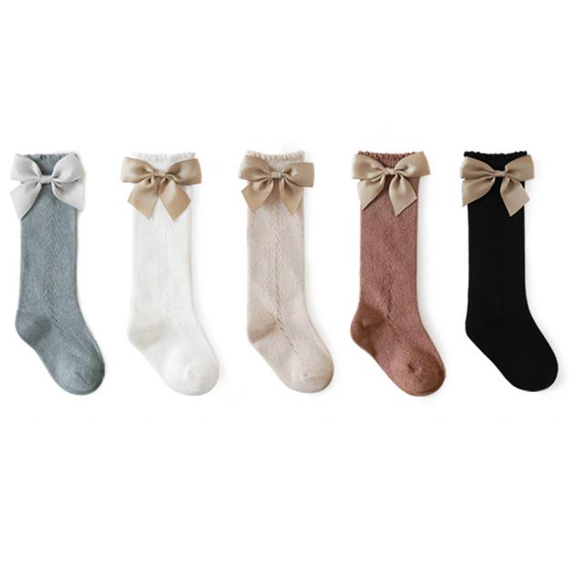 Girl Knee Bow-tie Striped Stockings High Quality Full Charm Cute China Casual Sock for Spring Sustainable Standard Packing