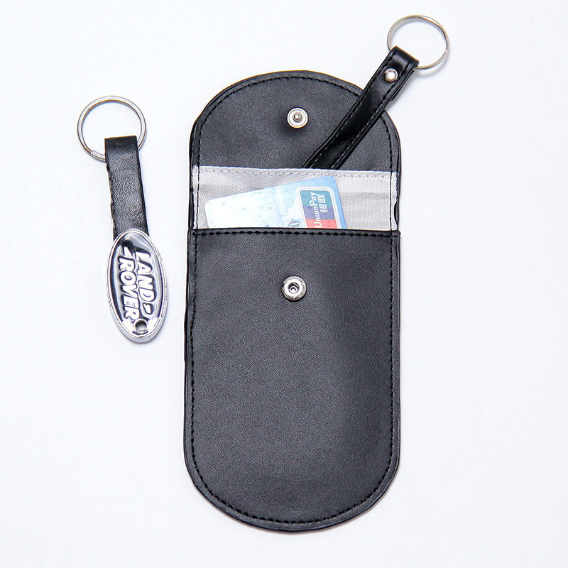 100% Effective 13*8cm Keyless Signal Blockers Bag PU Leather Faraday Blocking Pouch Anti Theft Keyless Entry Faraday Bag