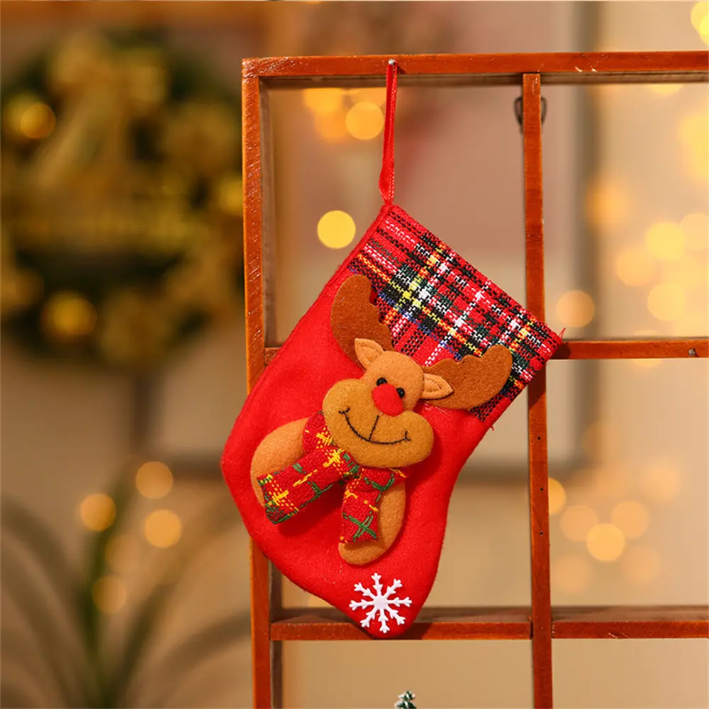 Customize Xmas Tree Candy Santa Fireplace Christmas Decorations Luxury Christmas Decorations 2021 Christmas Stocking Ornament