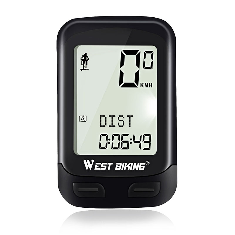 Support Five Languages Large Screen Waterproof Luminous Wireless Electric Speedometer For Bicycle