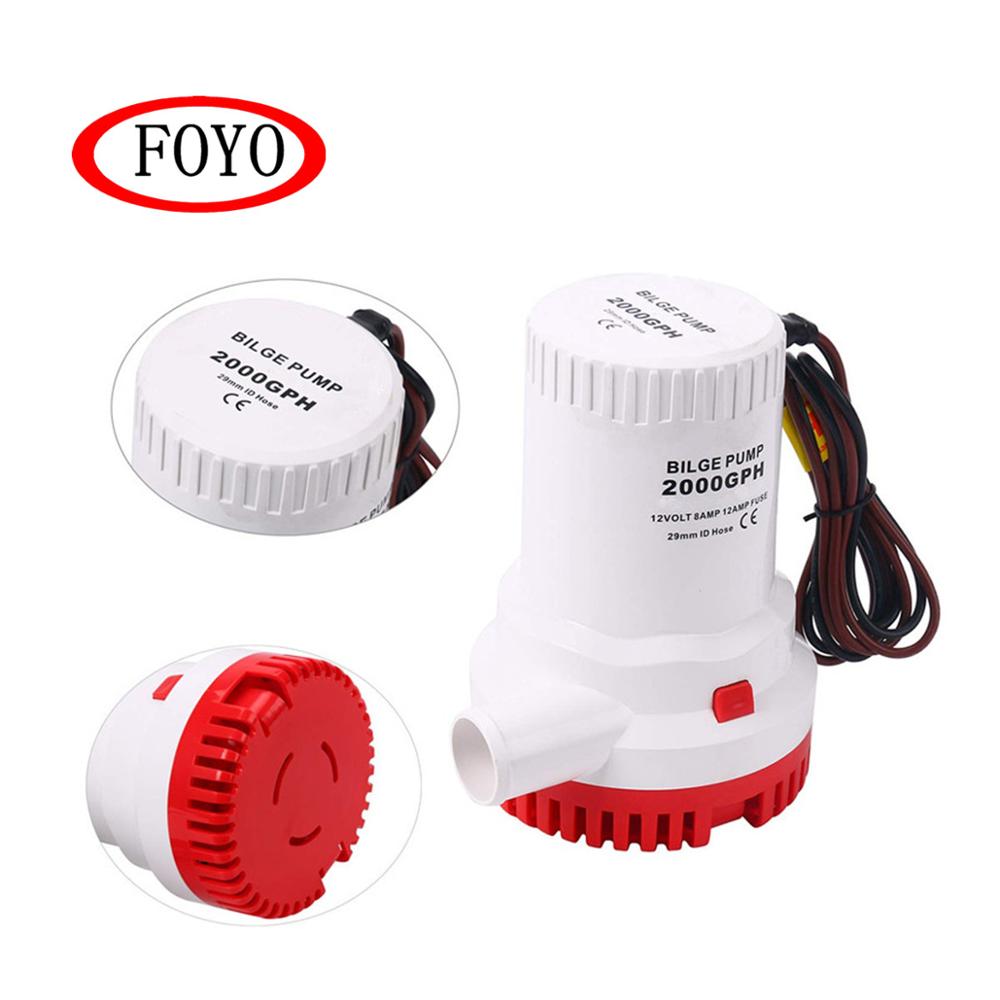 Водяной погружной насос FOYO Brand, 12 В, 1500 Гал/ч, с шлангом, 29 мм