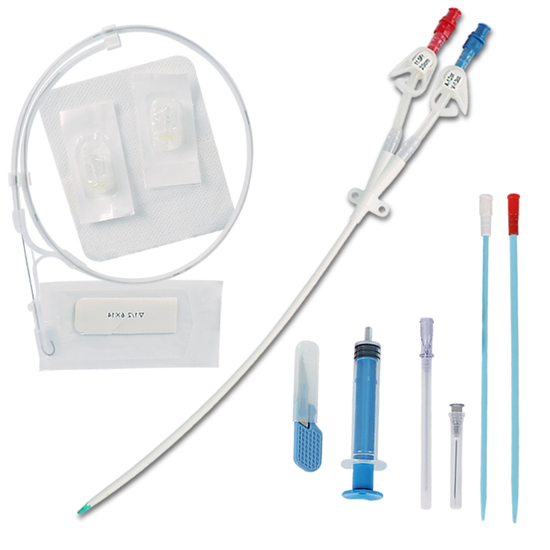 Hemodialysis catheter kit dialysis catheter double lumen catheter