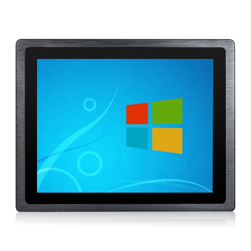 Touchthink 10.4 12 15 17 inch x86 embedded dvi industrial touch screen all in one linux fanless led panel pc