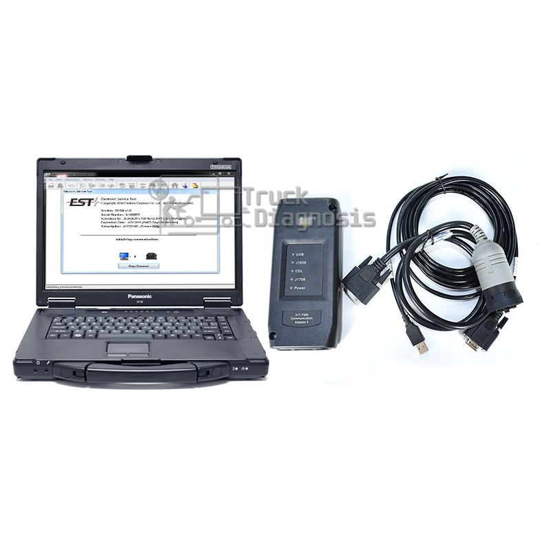 Диагностический инструмент с интерфейсом ET Communication Adapter III comm 3 + Программное обеспечение sis + Программное обеспечение Flash + ноутбук t420