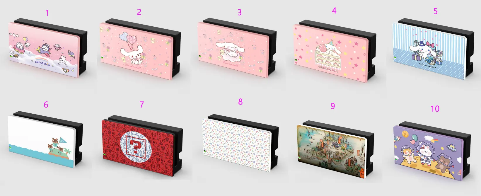 DATA FROG Faceplate Front Protector Case For Nintendo Switch TV Dock Base Cover Replacement Animal Crossing Shell For NS Console