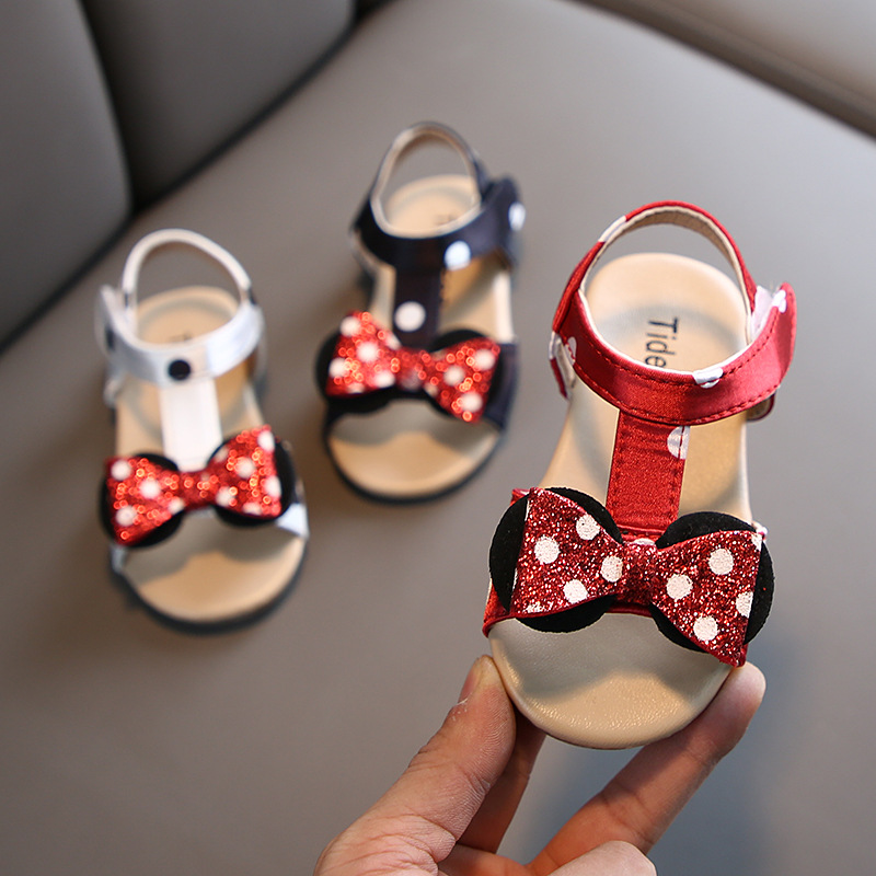 cheap fashion Children Korean version bowknot princess shoes cute small children soft sole beach sandals kids girls for kids