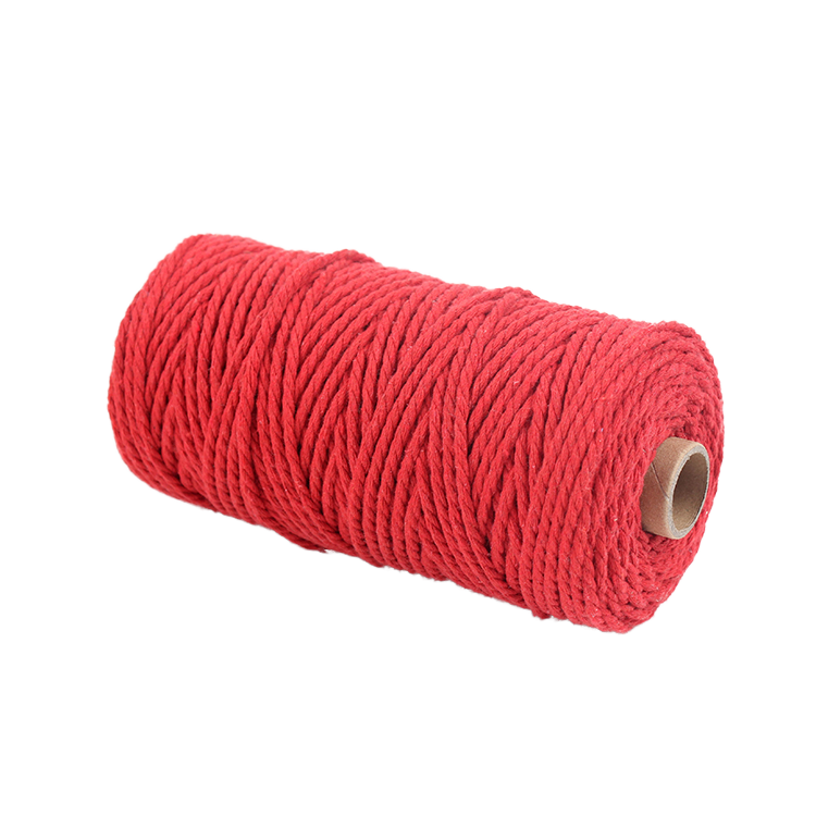 High Quality Polyester Cotton 100% Acrylic 100g Cone 3mm Thick 3ply Hand Tufting Rug Yarn Custom Yarn
