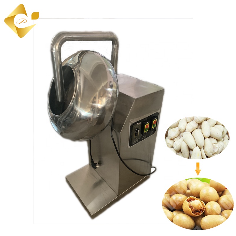300/400/600/800/1000mm Pan Diameter Simple Structure Peanut Sugar Film Coating Pan Machine