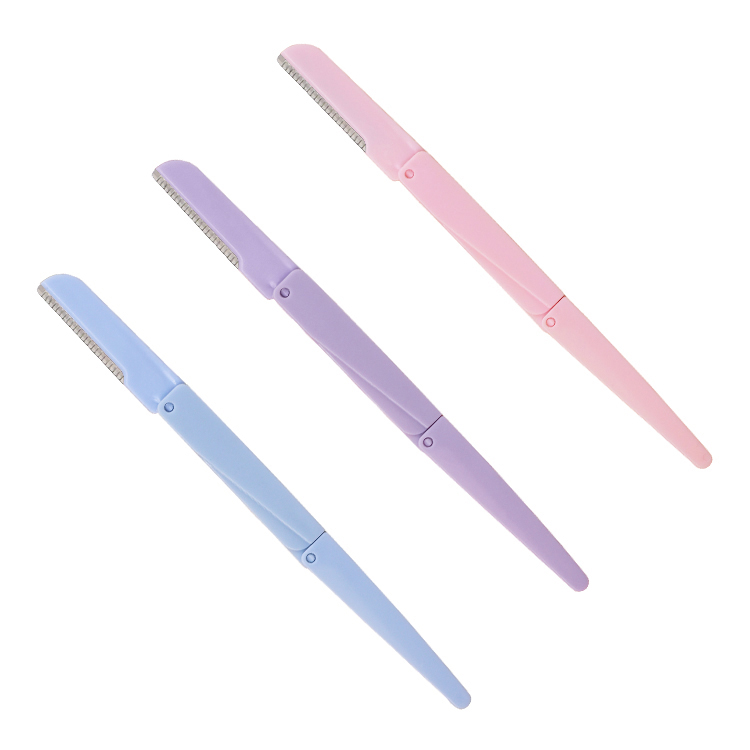 Makeup Tool Plastic Travel Portable Pointed Face Shaving Blade Painless Remover Shave Hair Brows Razors Eyebrow Trimmer