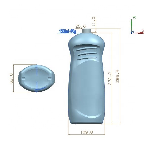 HDPE бутылка плесень моющее средство шампунь бутылка удар плесень