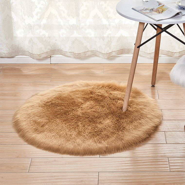 Fluffy fake fur round carpet Furry Carpet for Teen's Room carpet for kids