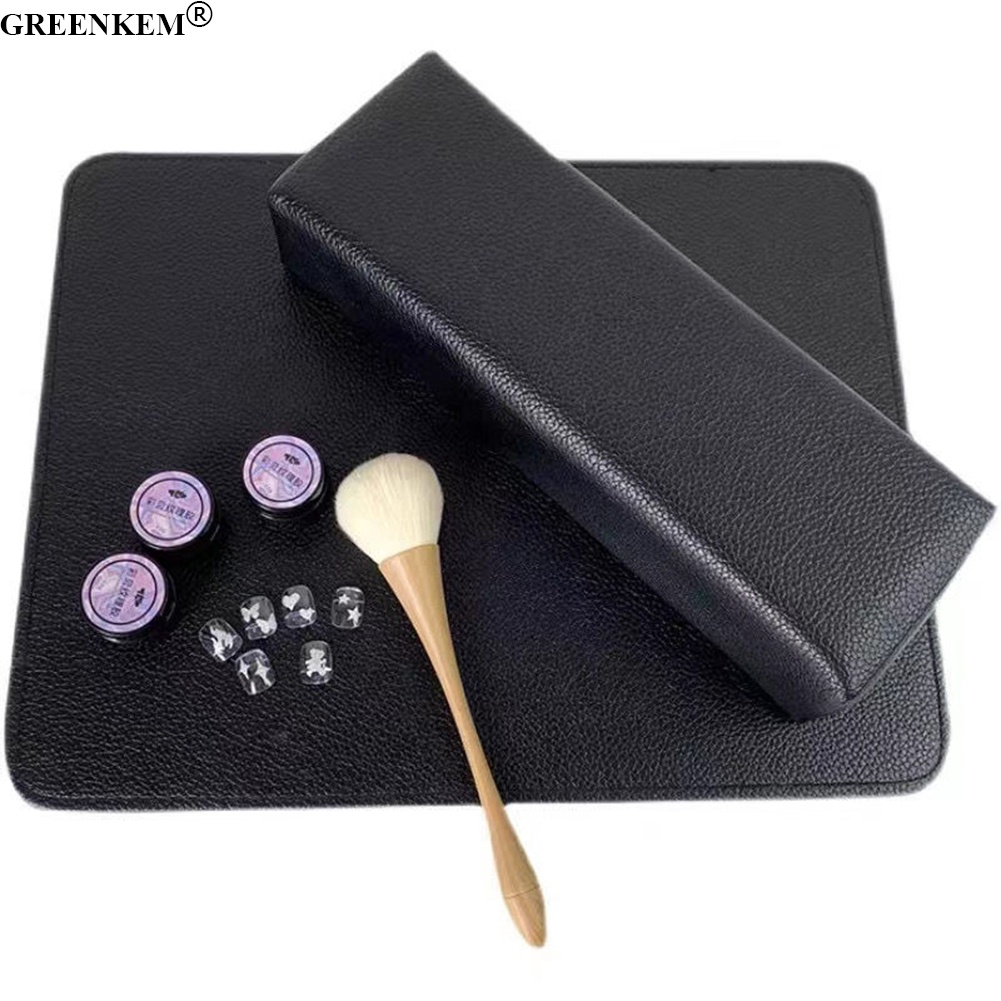 High Quality PU Leather Waterproof Nail Arm Rest Hand Pillow Set For Nail With Cozy Texture Quality Table Mat