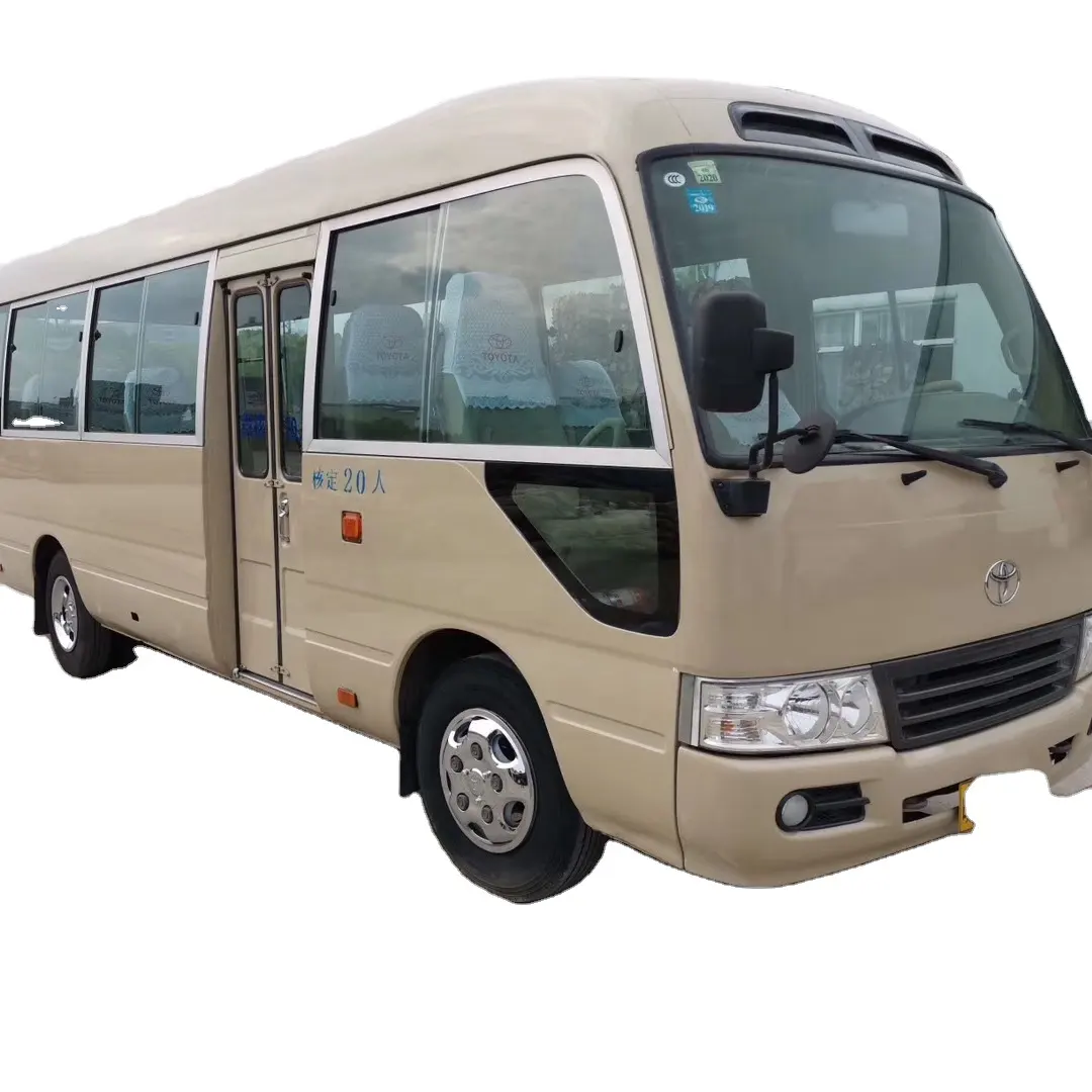 Used Gasoline Engine Passenger 25-32 Seats Coaster Bus for Sale