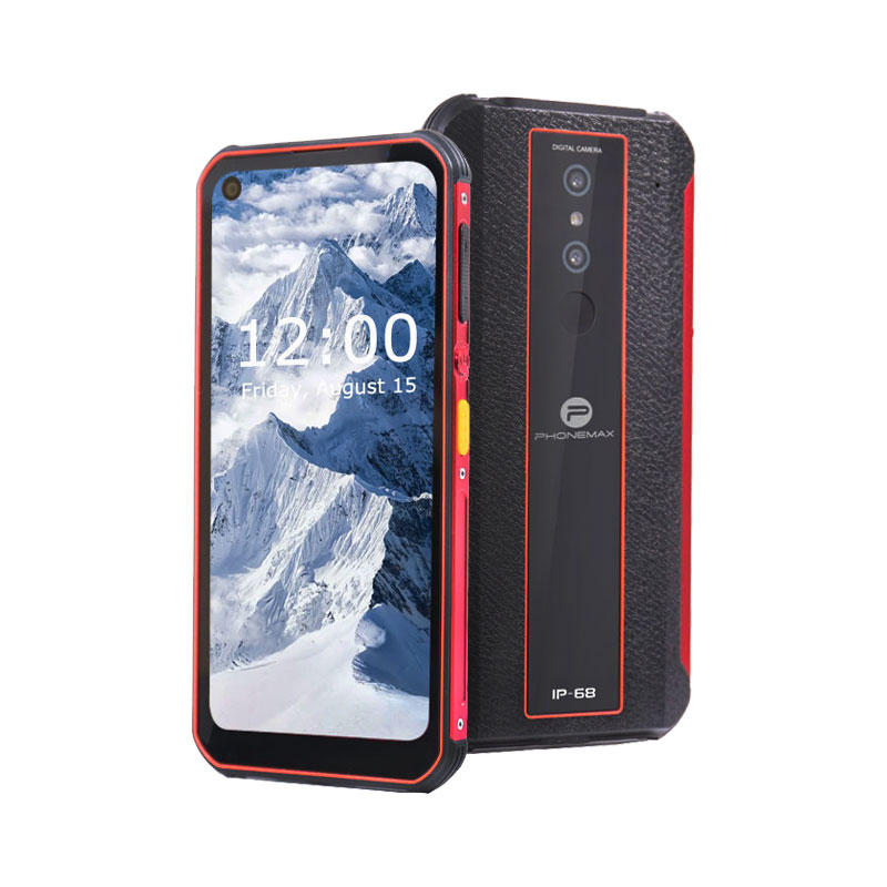 Phonemax смартфон прочный wifi сканер штрих-кода IP68 водонепроницаемый мобильный телефон 6050mAh аккумулятор сотовый телефон