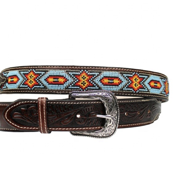 Hand Tooled Western Style cowgirl cowboy beads belts