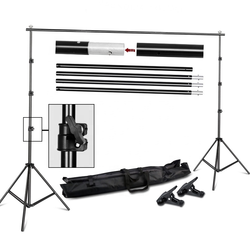 Photo Video Studio Shooting Equipment 2.6*3m Muslin Background Support Photography Backdrop Stand Background Support Holder