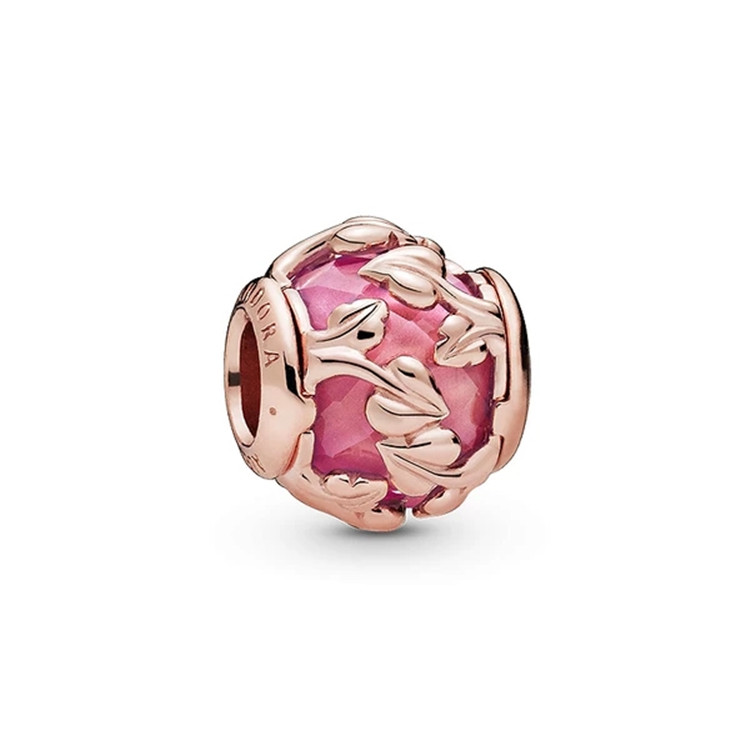 Factory selling high quality rose gold pink deciduous decorative beads string ornaments