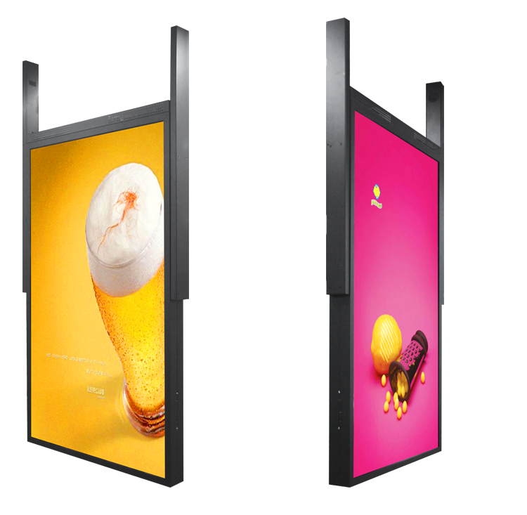 49/55 дюймов защищенная наружная среда окна Digital Signage дисплей двухсторонний экран с 2500 нит и 700 нит цифровые витрины