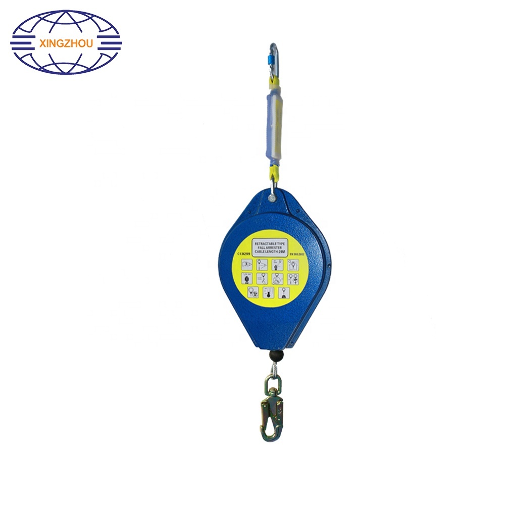 Work Height Self Protection Equipment Steel Wire Rope Cable Personal Fall Protection Retractable Fall Arrester