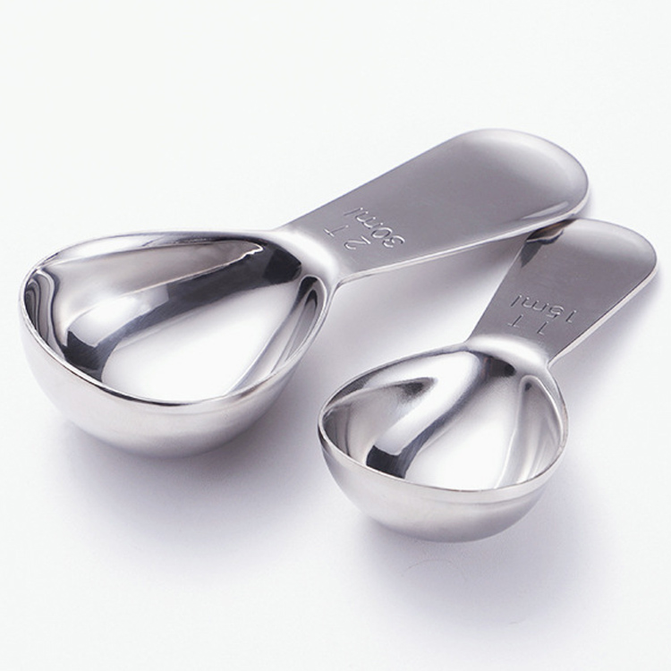 most popular products 15ml 30ml stainless steel 304 measuring spoons mirror polish measuring scoop kitchen measuring tools