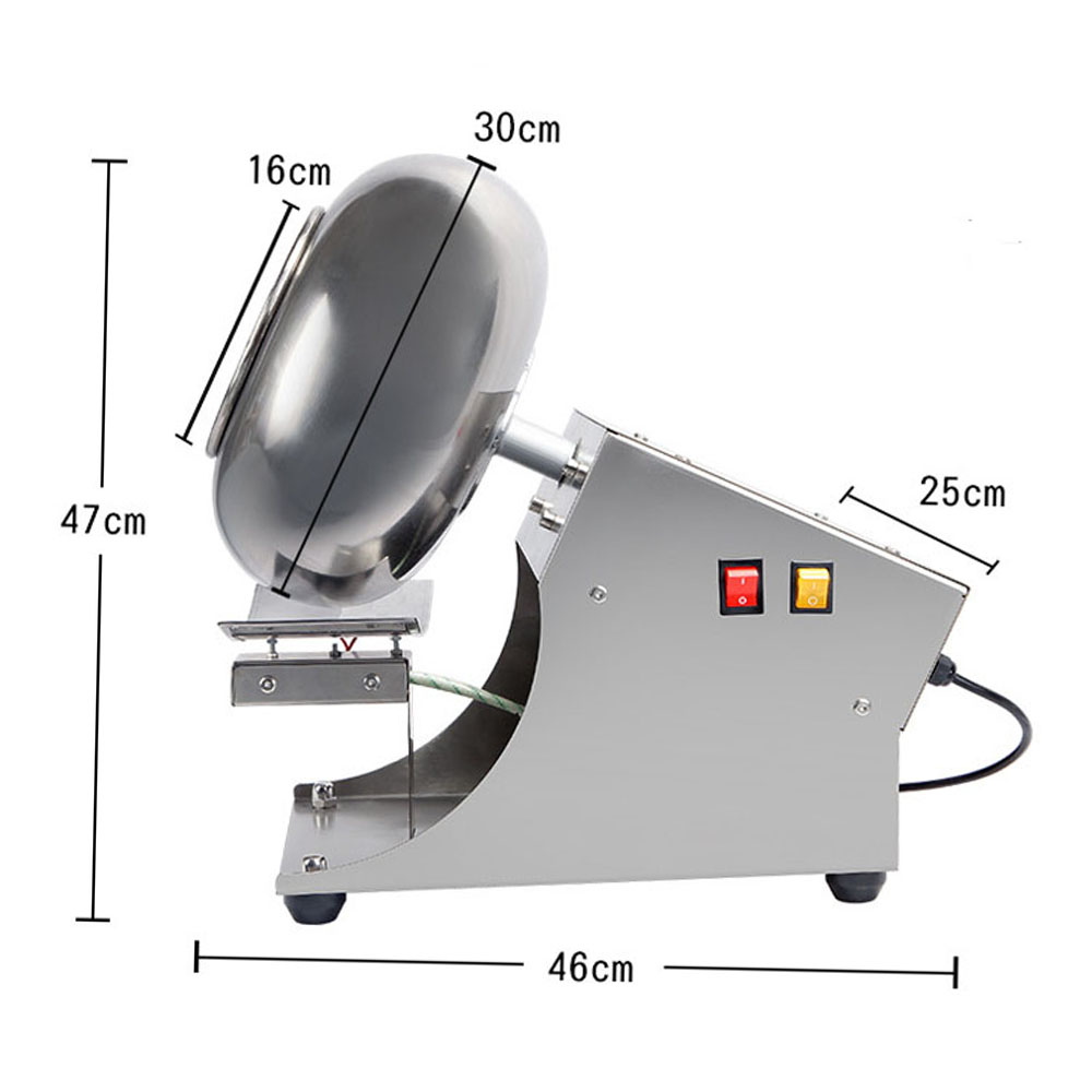 High Efficient Easy Operation Drum Candy Sugar Coating Machine ball rounding polishing machine