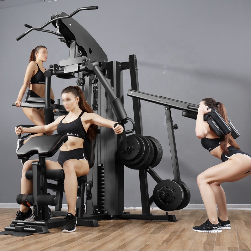 wholesale home exercise machine multi function home gym fitness equipment three station home gym with squat machine