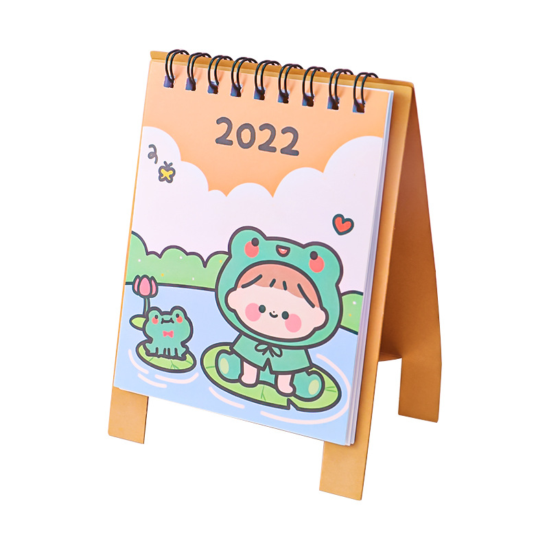 wholesale printed spiral custom planner mini calendars desk planner gift cardboard table 2022 calendar