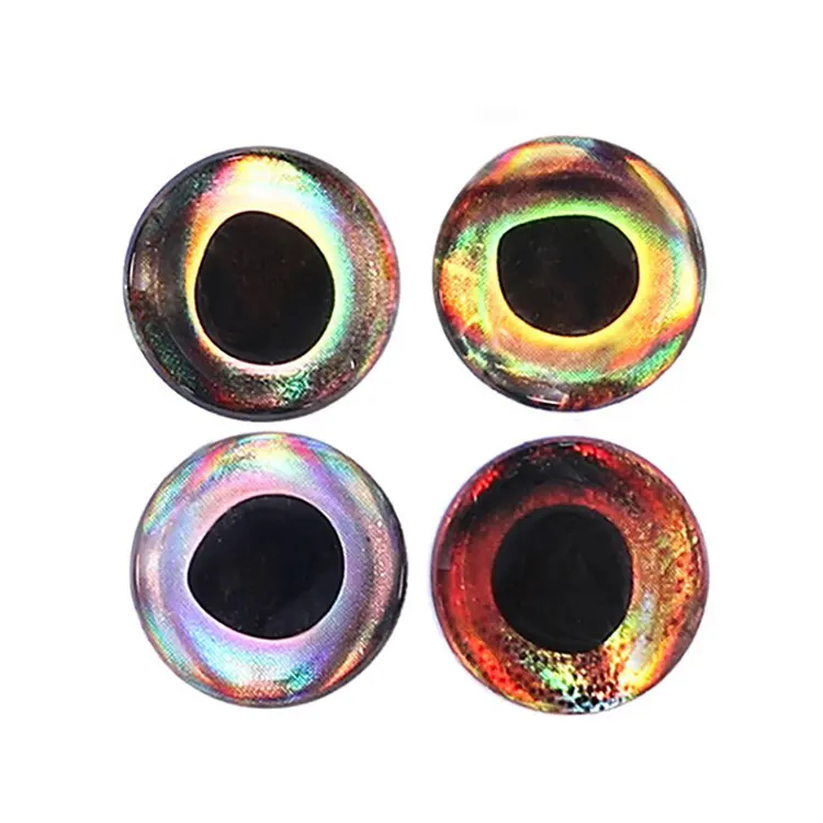 Fire Ice Wind Earth DIY Fly Tying Fish Eye Holographic Jig Eyes Stickers 3D Realistic Lure Making Fishing Eyes