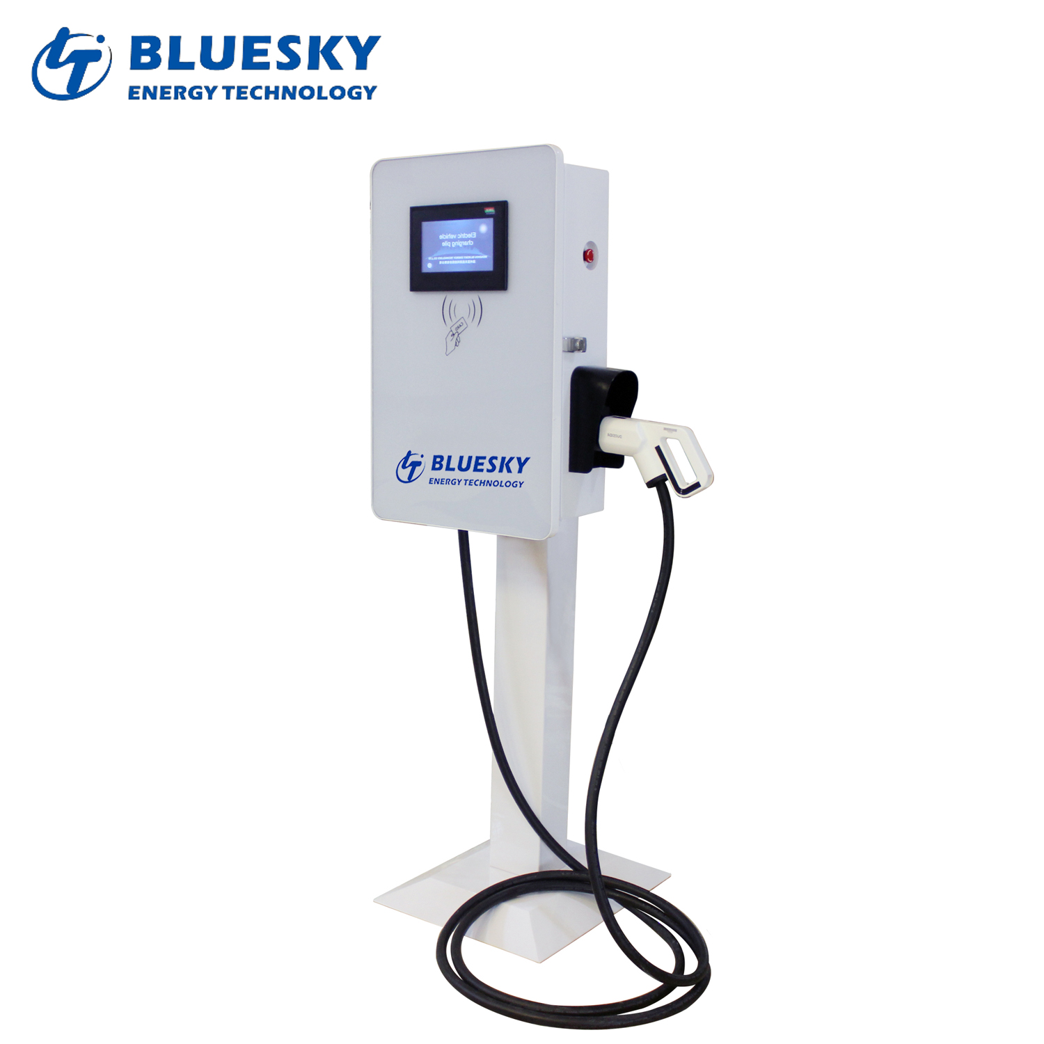 32A 22kw type 2 AC EV charger with 4.3 inch screen Input Voltage 380V AC
