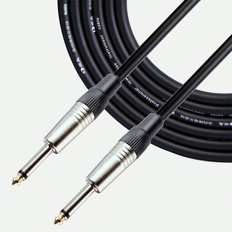 Непосредственный производитель, прямой приборный гитарный кабель 24AWG 6,35 мм 1/4 дюйма для электрогитары/клавиатуры