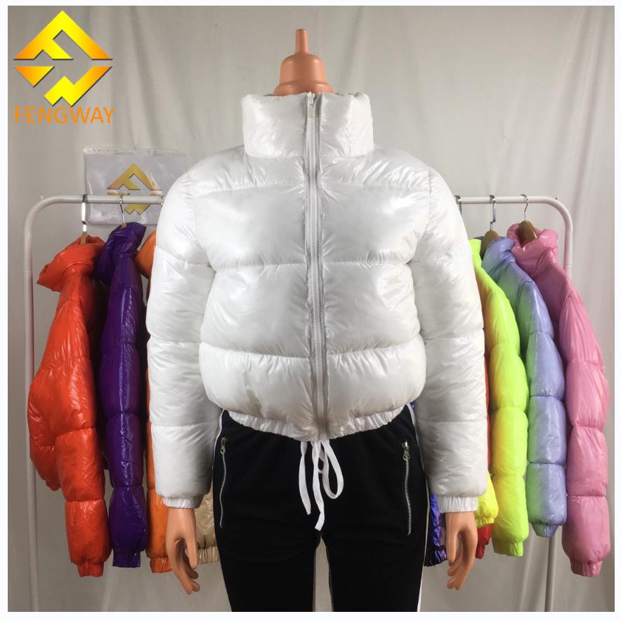 wholesale fall 2021 black jacket women clothing parka winter jacket ladies puff jackets cute cropped puffer coats