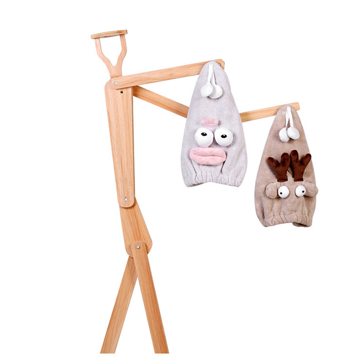 Coral Fleece Dry Hair Cap Creative Cartoon Cute Animal Cute Pet Stereoscopic Modeling Bath Cap