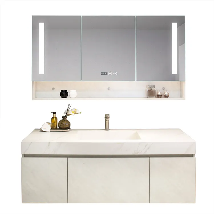 Waterproof storage design mirror sink bathroom cabinet wholesale wall mount bathroom vanity units