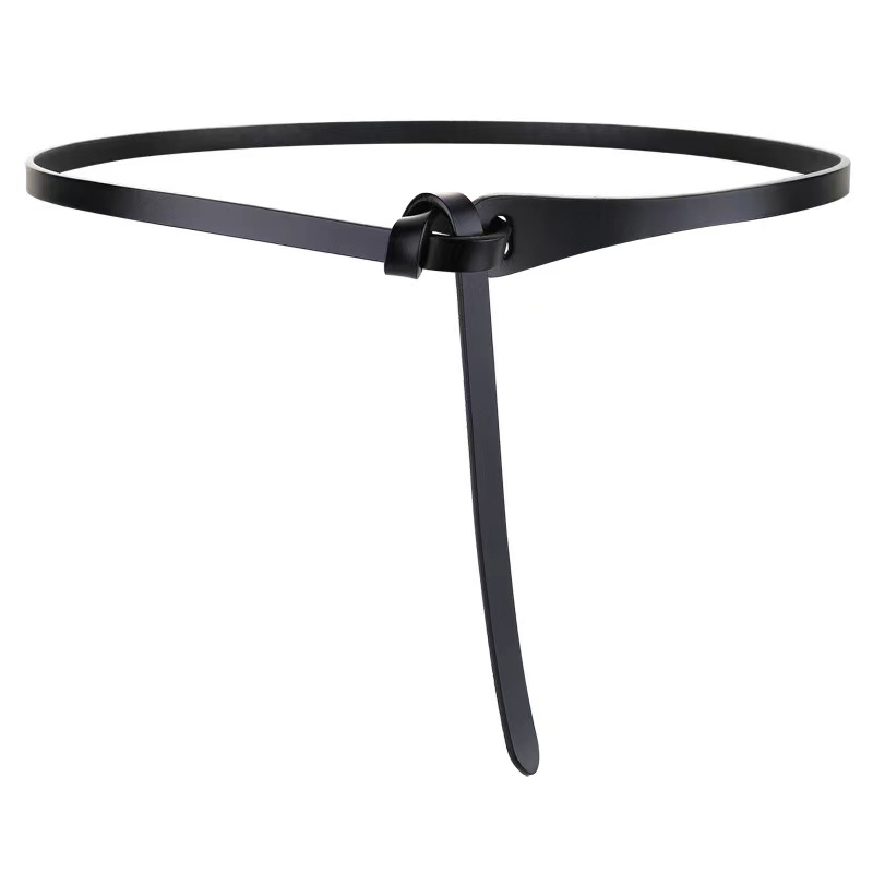 New Arrivals Strap Without Buckle Girdle For Genuine Leather Woman Thin Belt Tie Knot Lady Waistband Belts
