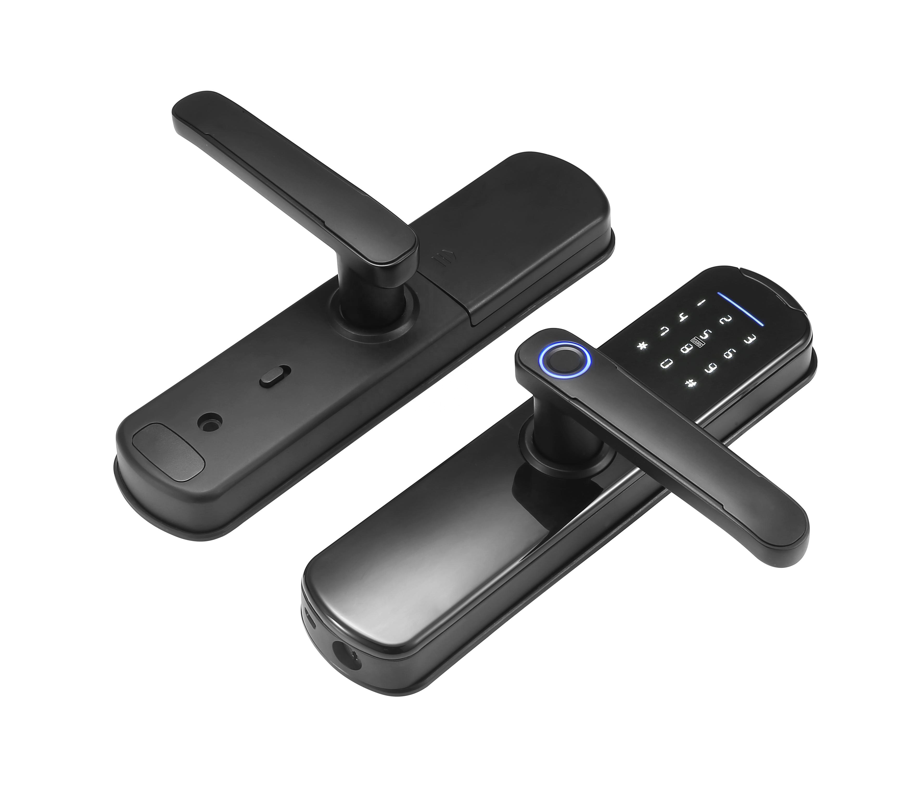 Заводская цена Wifi смарт-отпечаток пальца кодовая карта Tuya ttlock приложение дистанционное управление отпечаток пальца дверной замок
