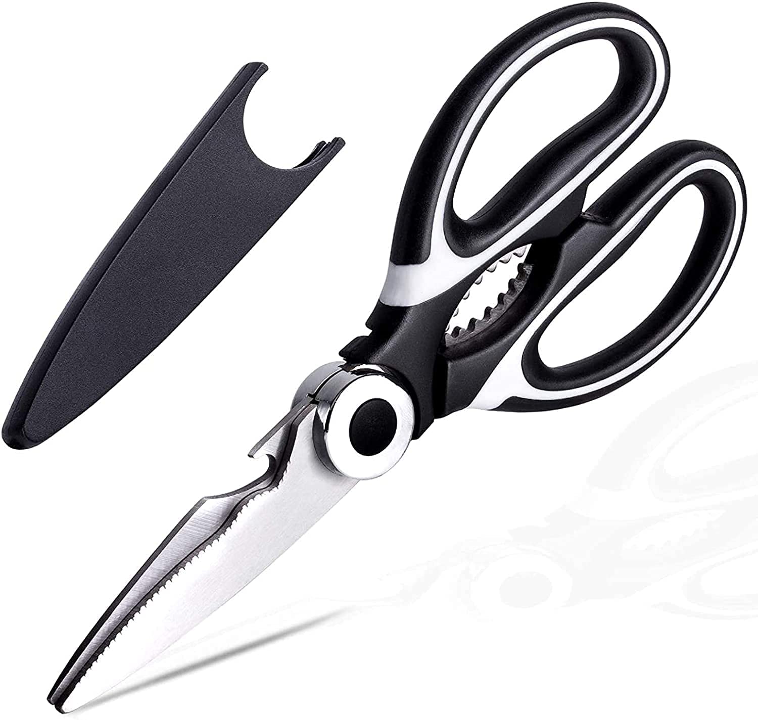Heavy Duty Sharp Kitchen Shears for Meat Chicken Fish Poultry Herb Bread