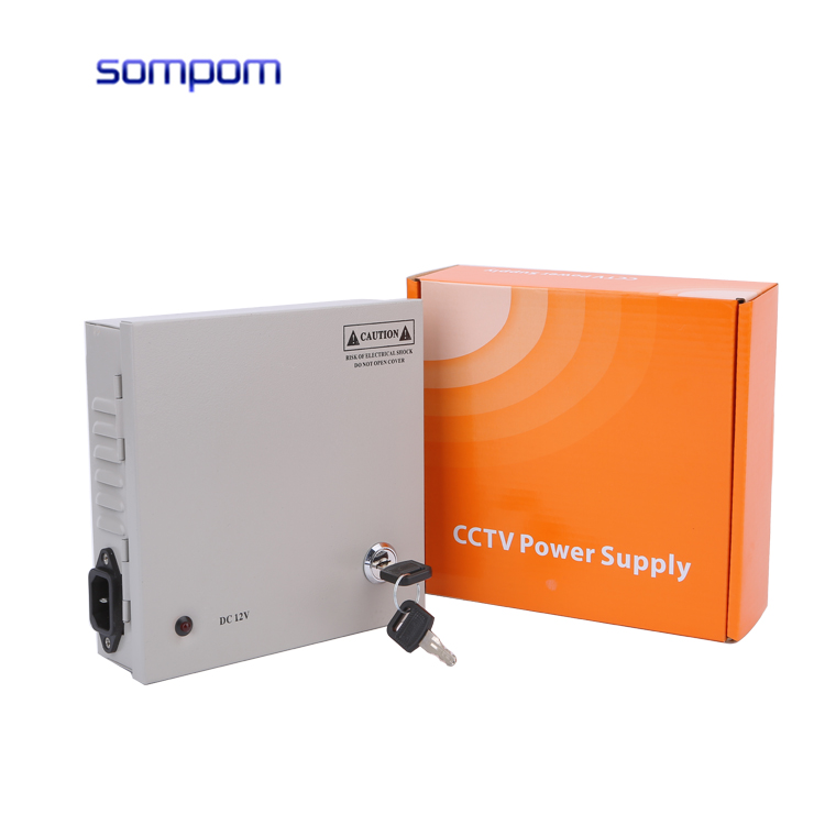Sompom блок питания 12v 5a 4ch CCTV Блок питания с штепсельная вилка стандарта США