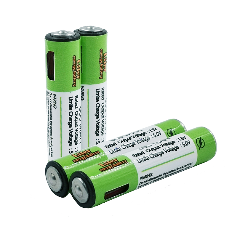 Перезаряжаемый usb 10440 батарея 1,5 v 600 мА/ч, продолжение Перезаряжаемый usb батареи usb элементов питания типа aaa
