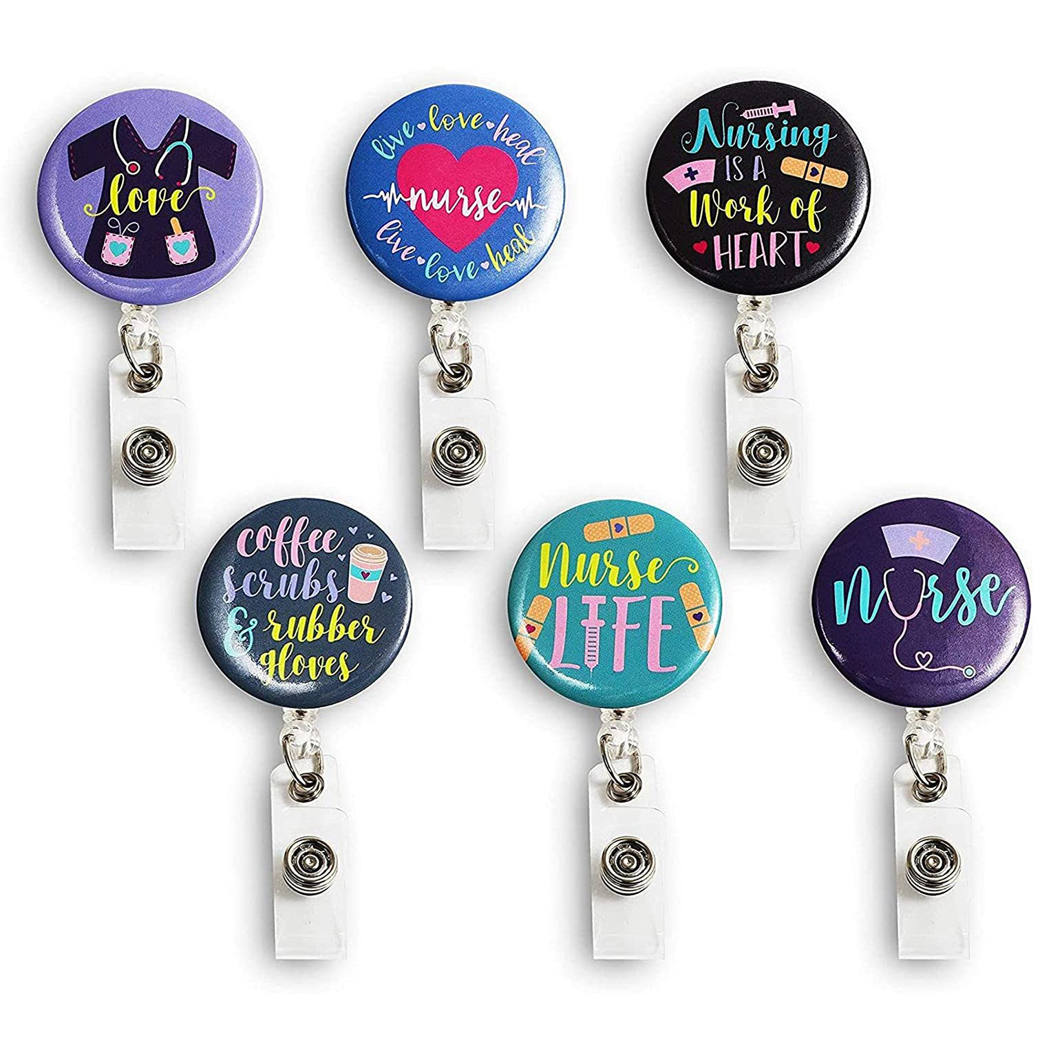 New Style Medical Series Nurse Life Nursing Student Badge Reel For Nurse Accessories Scrub Life Badge Holder Reel Clip