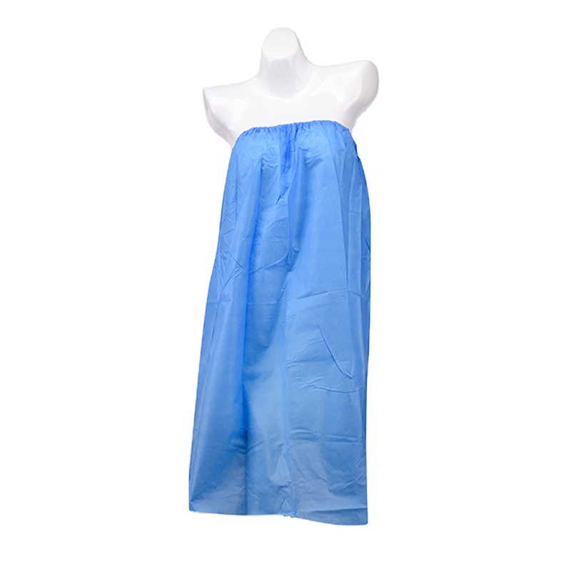 disposable non-woven PP SMS Spunlace beauty skirt wrap bra dress bathrope beauty salon sauna suit Steaming clothes with sweat
