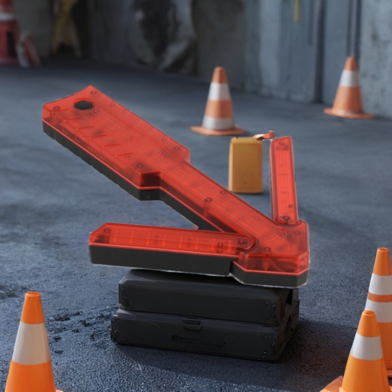 Folding Arrow LED Warning Lights with Strong Magnet and Holder Flashing Warning Traffic Safety LED Signal Strobe Traffic Light