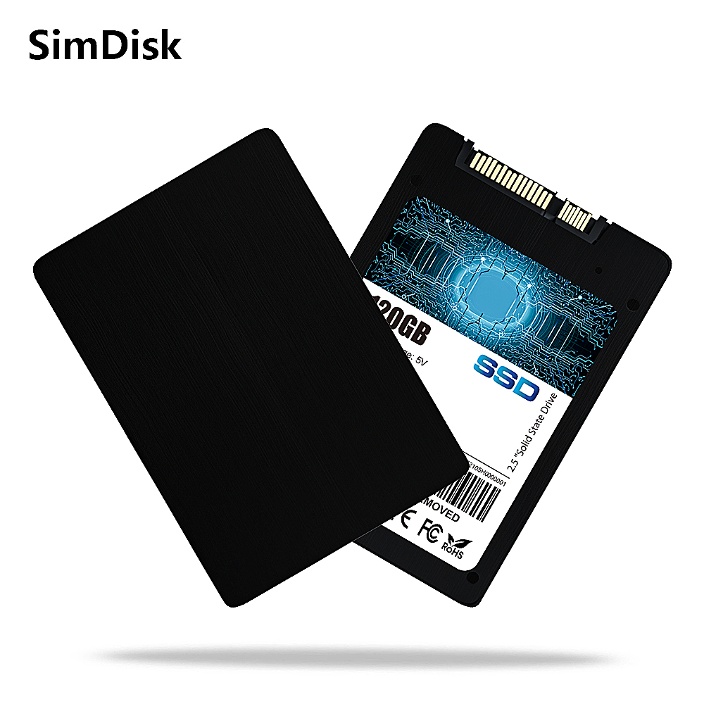 Simdisk 2,5 дюймов 120 ГБ 128 ГБ 240 ГБ 256 ГБ 512 960 1 ТБ 2 ТБ Жесткий Диск Внутренний твердотельный накопитель SATA III SSD