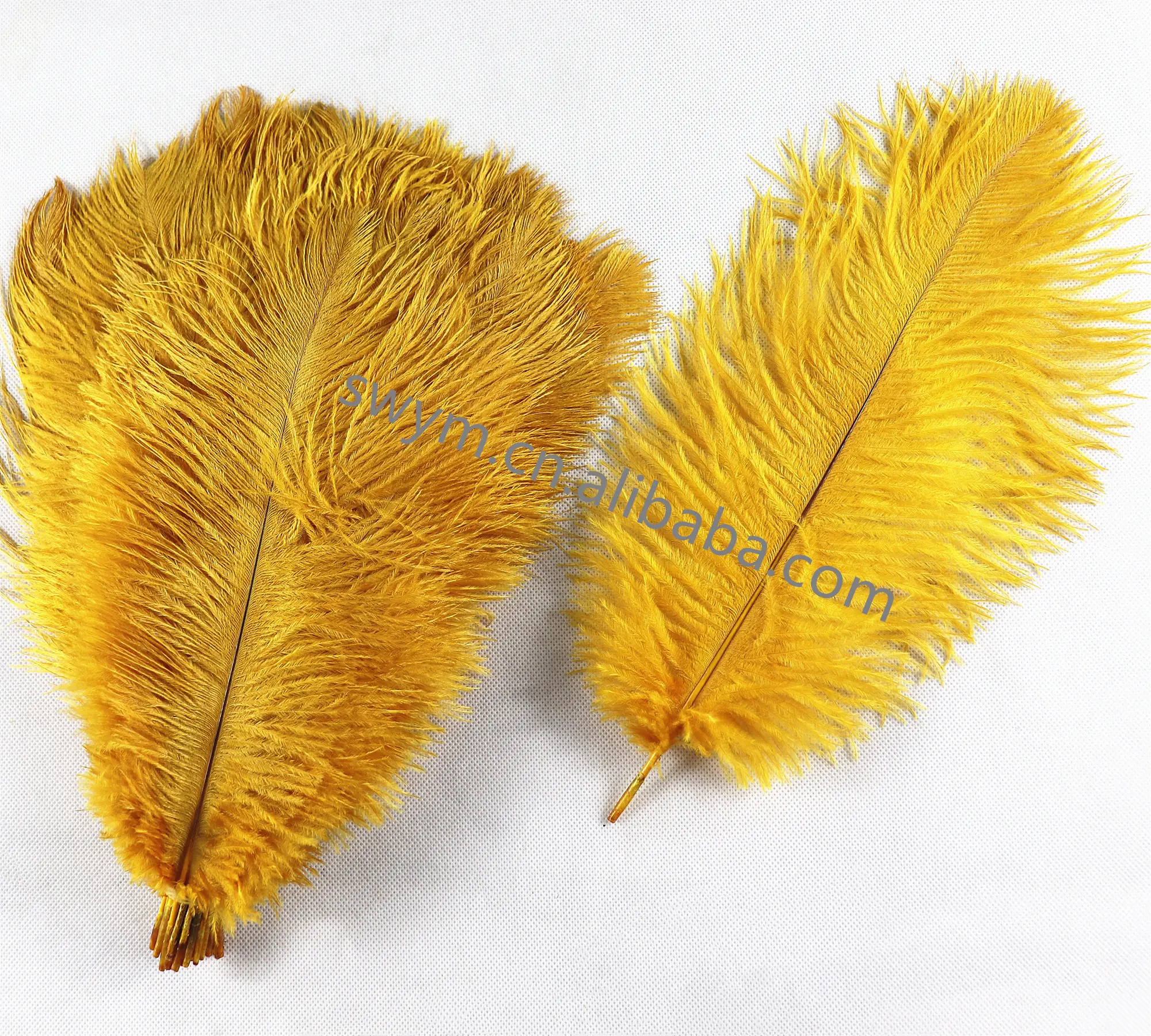 Cheap Dyed Gold Feathers 30-35cm/12-14in Ostrich Feather