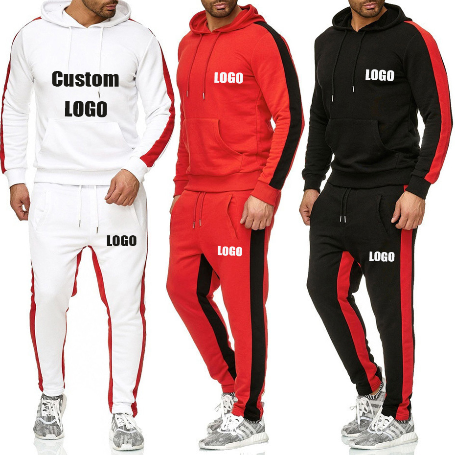 Private label sweat suits custom sweatsuit with logo tracksuit sweatshirts men's hoodie jogging jogger track suits set for men