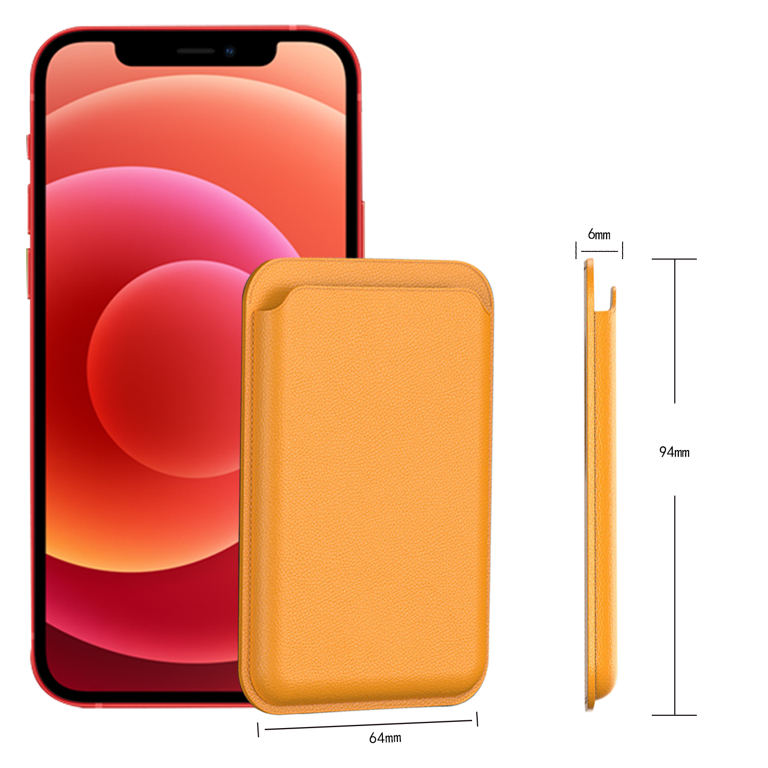 Wholesale PU Leather Phone Magnetic RFID Blocking Card Holder Stick On Back of Phone