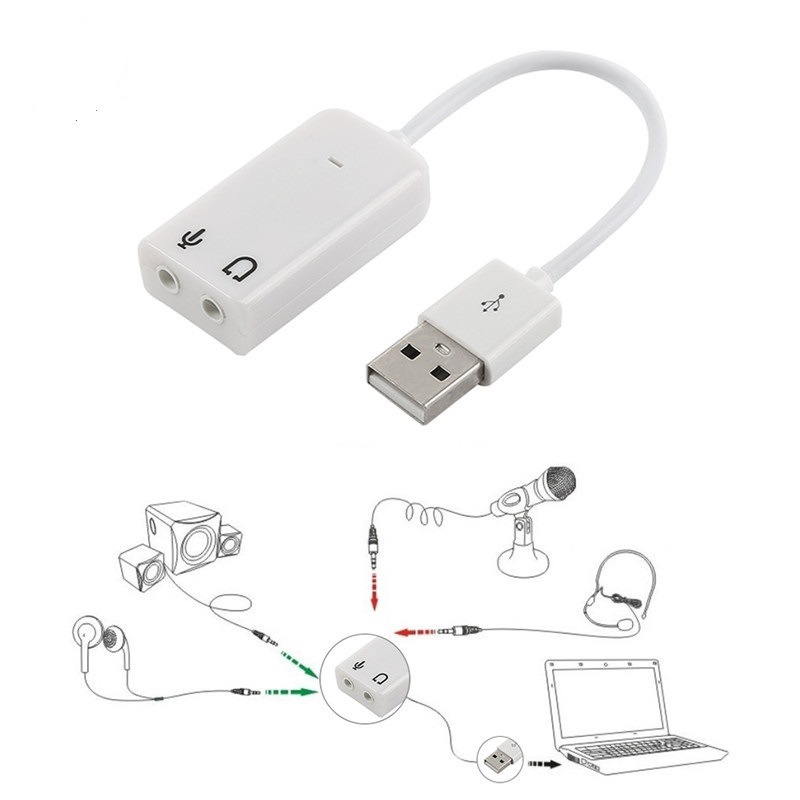 USB 2.0 Virtual 7.1 Channel 3D Sound Card