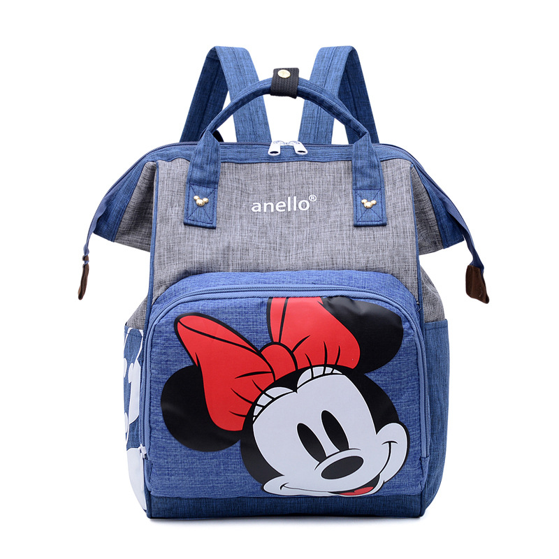 2021 Custom Logo Polyester Cute Design Mummy Diaper Bags For Baby With 3 In 1 Changing Station Diaper Backpack