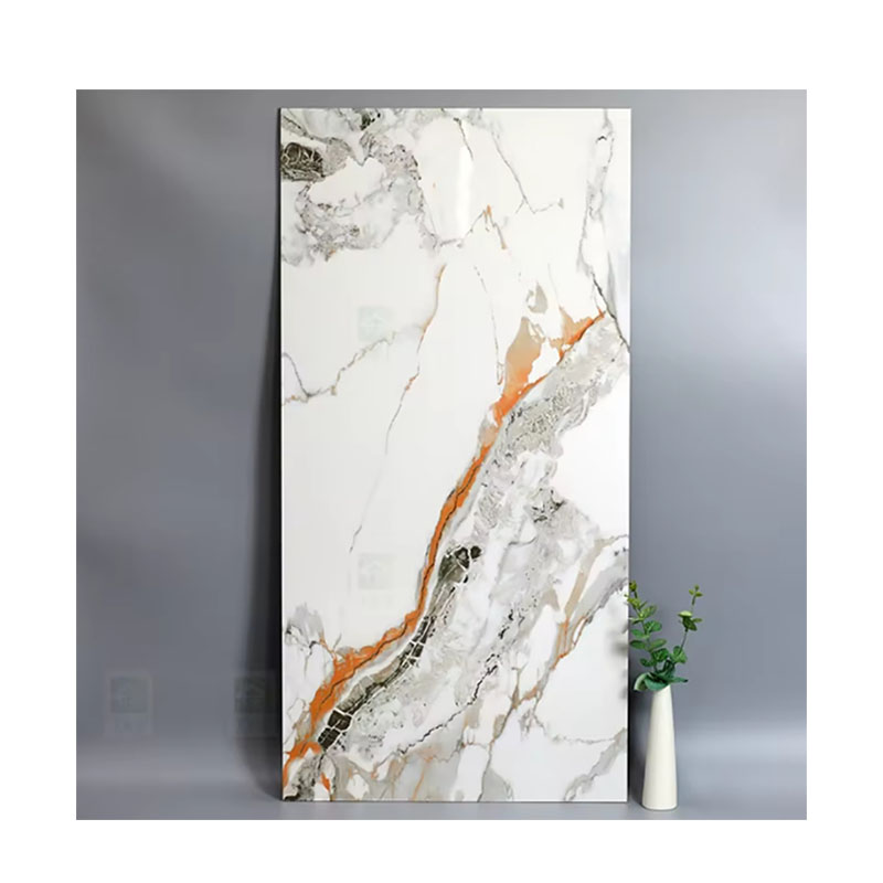 High Quality 600x1200mm Calacatta White Gold Veins Marble Porcelain Sintered Stone Slab Tile